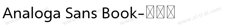 Analoga Sans Book字体转换